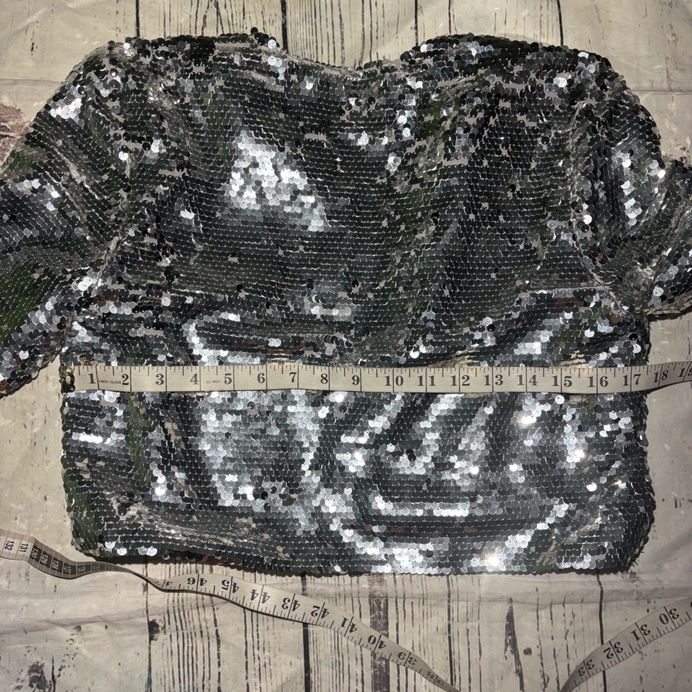 Forest Lily Silver Sequin Dress with Jacket - Picture 15 of 16